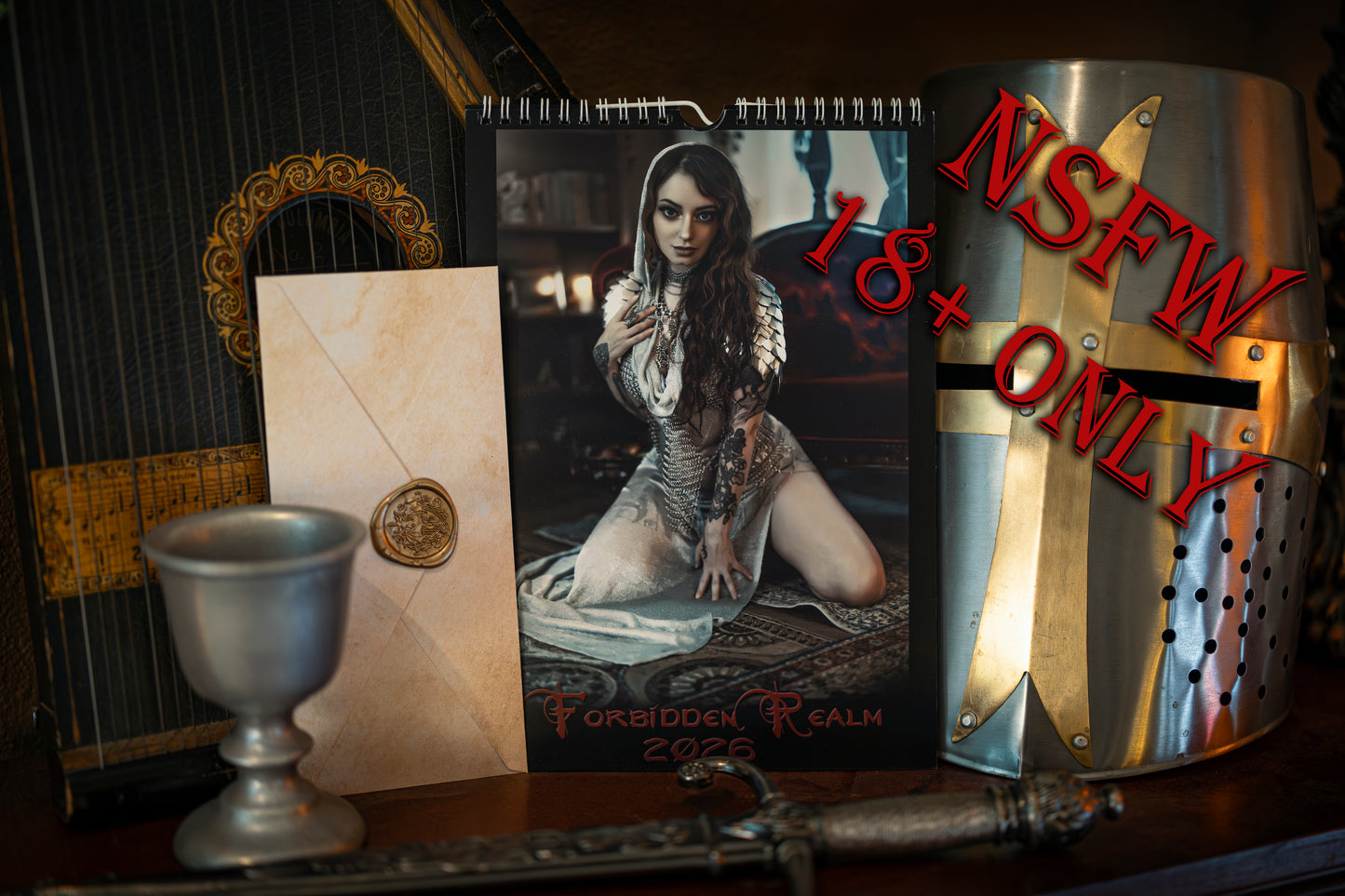 2026 Fantasy Calendar - Forbidden Realm - Standard wall size