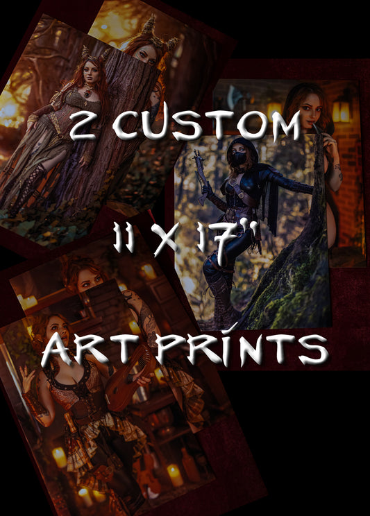 CUSTOM MINI POSTER PRINTS - 11x17" Art Prints - 2 Count