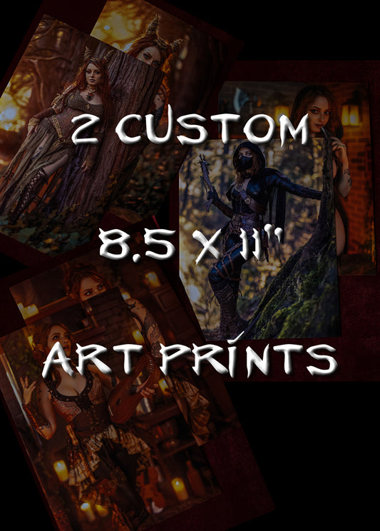 CUSTOM PRINTS - 8.5x11" Art Prints - 2 Count